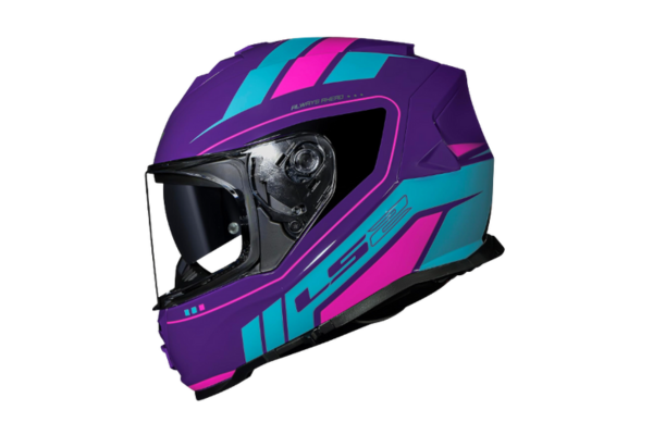 Capacete LS2 Storm FF800 Fist Roxo com Azul 60L