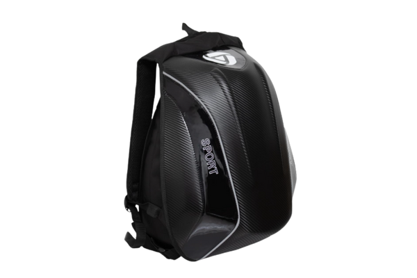 Mochila Moto Grande Aerodinamica Impermeavel Porta Capacete Efeito Fibra de Carbono Qualidade Premium