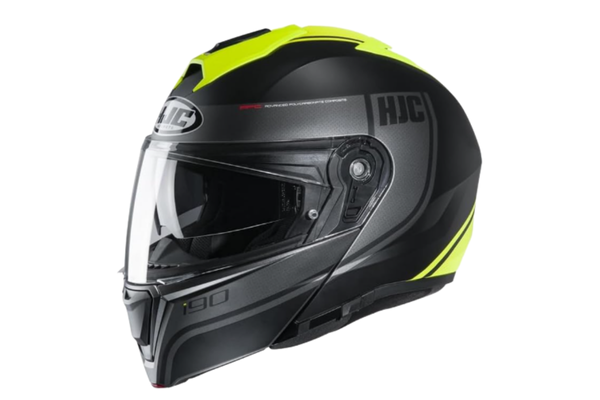 Capacete Hjc I90 Davan Preto E Verde 61