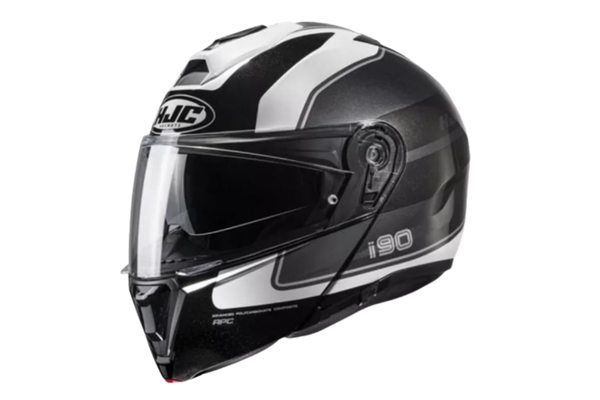 Capacete Hjc I90 Wasco Cinza Branco E Preto 63