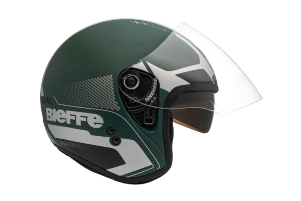 Bieffe Capacete Moto Aberto Allegro Extent Verde Militar Fosco/Prata 60