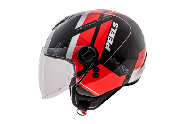 Capacete Aberto Moto Peels Freeway 4Ever Preto/Vermelho 56