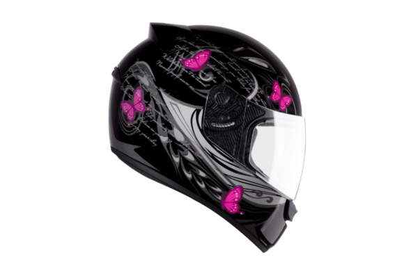 Capacete Ebf Spark New Borboleta 58 Preto/ Rosa