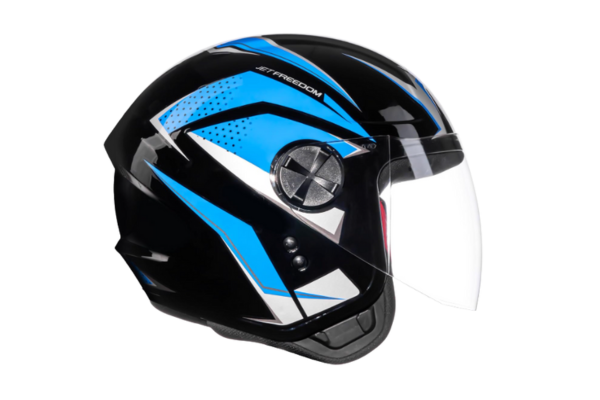 Fly Capacete Aberto Moto Jet HG Freedom Preto/Azul 62