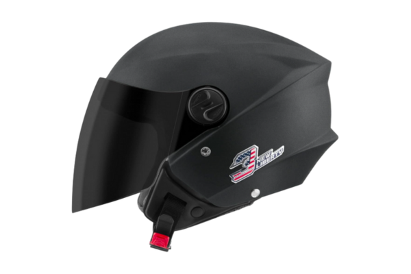 CAPACETE ABERTO PRO TORK NEW LIBERTY 3 ELITE FOSCO PRETO FOSCO TAM. 56 VIS. FUMÊ