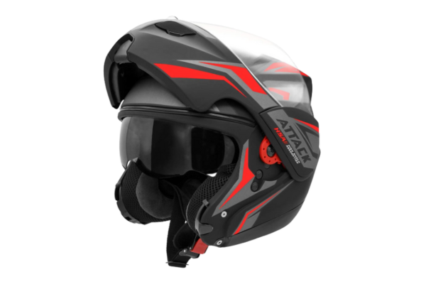 CAPACETE ESCAMOTEÁVEL PRO TORK ATTACK HSA VERMELHO TAM. 58