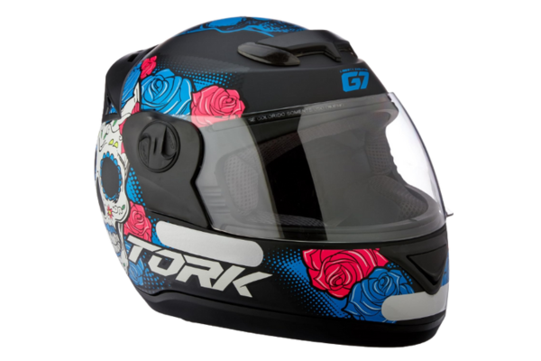 CAPACETE FECHADO PRO TORK EVOLUTION 788 G7 MEXICAN SKULL FOSCO PRETO TAM. 56