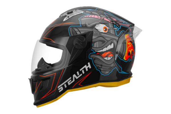 CAPACETE FECHADO PRO TORK STEALTH CARBURETOR PRETO - LARANJA TAM. 62
