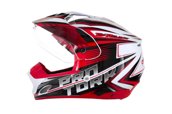 CAPACETE FECHADO PRO TORK TH1 VISION ADVENTURE BRANCO - VERMELHO TAM. 60