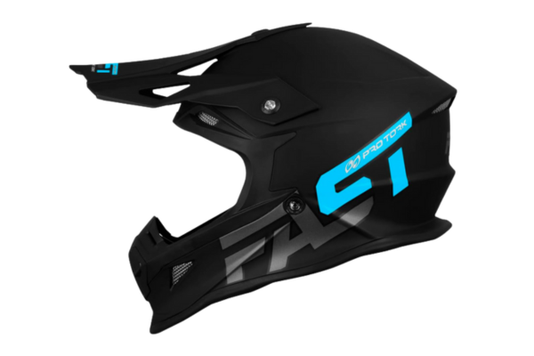 CAPACETE OFF ROAD PRO TORK FAST 788 SOLID PRETO - AZUL TAM. 56