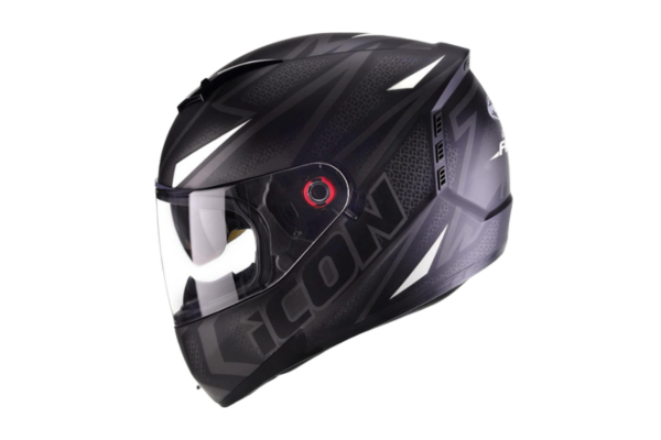 Capacete Fechado Moto Peels Icon Fast Preto Fosco com Branco 60