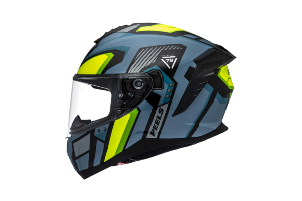 Capacete Moto Masculino Peels Mach 5 Quantum Cinza Oculos