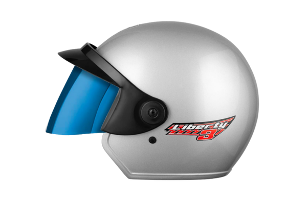 CAPACETE ABERTO PRO TORK LIBERTY 3 SOLID PRATA TAM. 56 VIS. IRIDIUM