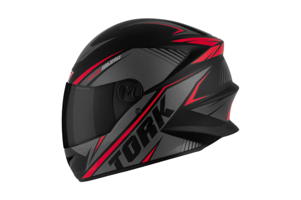 Capacetefechado R8 Pro Tork preto e vermelho