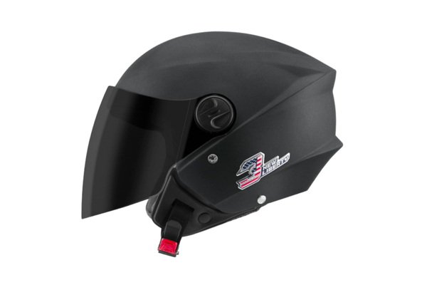 CAPACETE ABERTO PRO TORK NEW LIBERTY 3 ELITE FOSCO PRETO FOSCO TAM. 58 VIS. FUMÊ