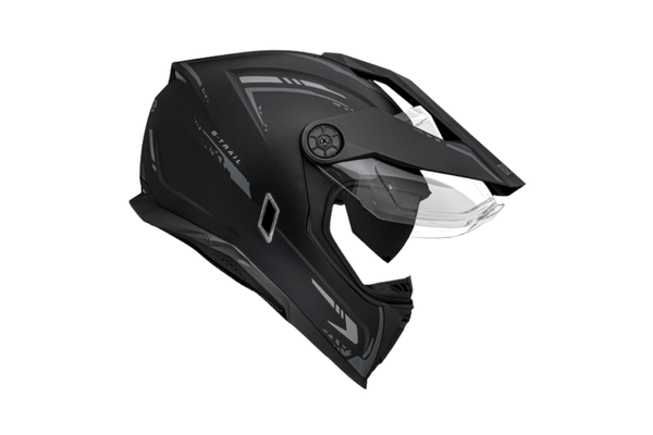 Capacete Bieffe B-Trail Authentic Preto Fosco/Grafite com Óculos
