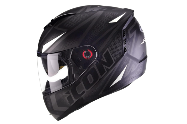 Capacete Fechado Moto Peels Icon Fast Preto Fosco com Branco 60