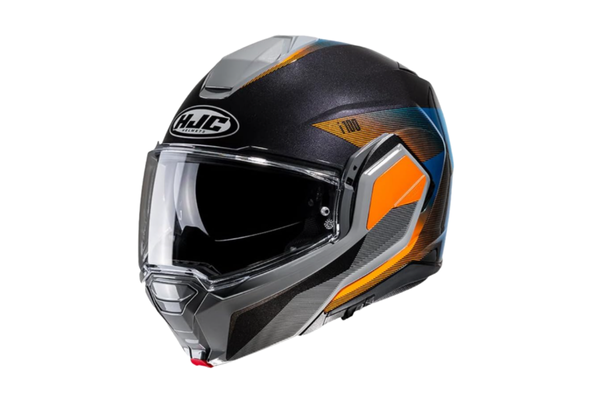 Capacete Hjc I100 180 Beis Preto Chumbo E Vermelho 61