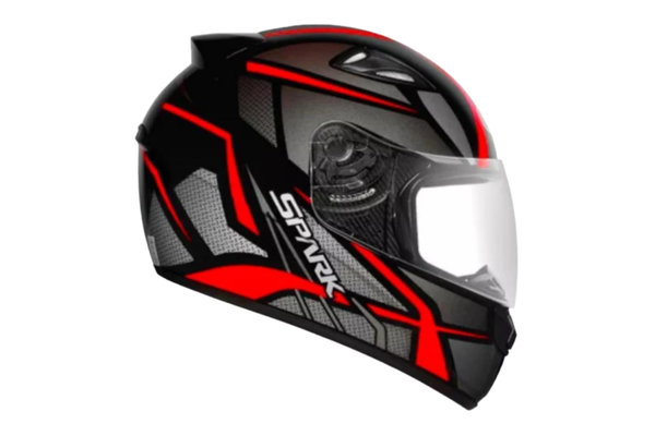 Capacete Masculino Feminino Ebf Spark Spider Preto Vermelho
