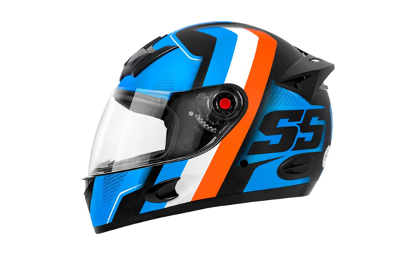 Capacete Mixs MX5 Super Speed 62 Azul/Laranja