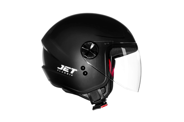Capacete Moto Aberto Fly New Jet Preto Fosco