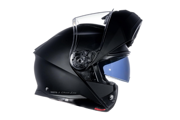 Capacete Moto Bieffe B-Dynamic Escamoteavel Preto Fosco Com Óculos Solar Interno