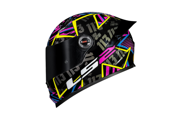 Capacete Moto Ls2 Ff358 S Digital Rafael Paschoalin Spoiler