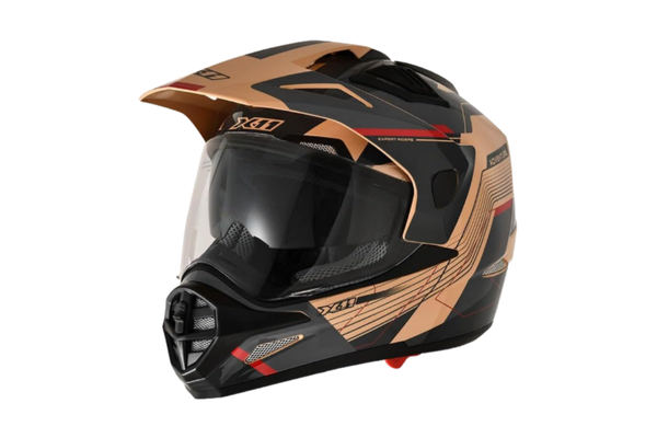 CAPACETE X11 - CROSSOVER ADVENTURE - C/ OCULOS - AREIA BRILHO - 60