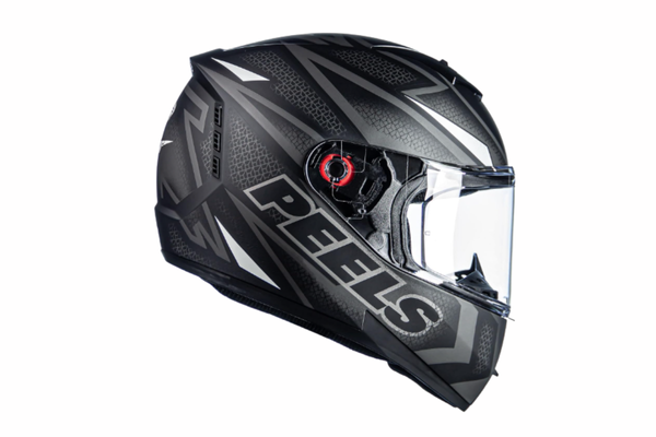 Capacete Moto Fechado Peels Icon Fast Preto Fosco Branco