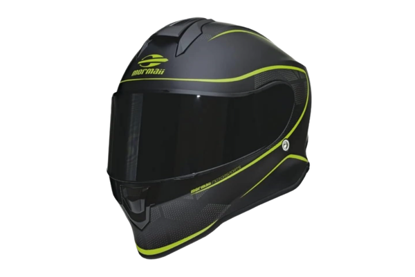 Capacete Moto Mormaii M1 Classic Preto Fosco Neon Tamanho 58