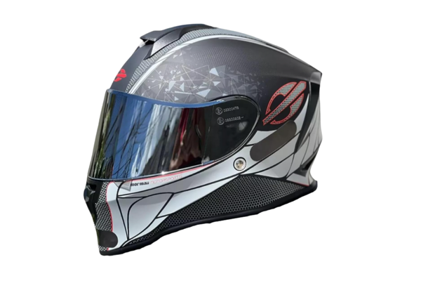 Capacete de Moto Mormaii M1 Metallic Gelo Cinza Fosco