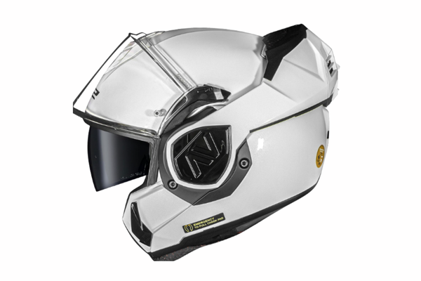 Capacete ls2 Advant FF906 Escamoteável Robocop Oculo Branco