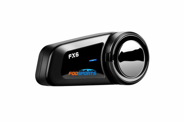 FODSPORTS Fone de ouvido Bluetooth para motocicleta FX6 1000 m 6 Riders Group interfone universal Bluetooth