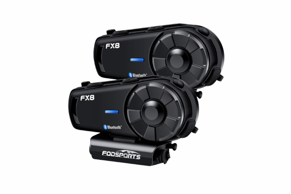 Fodsports FX8 Fone de ouvido Bluetooth para capacete de motocicleta com