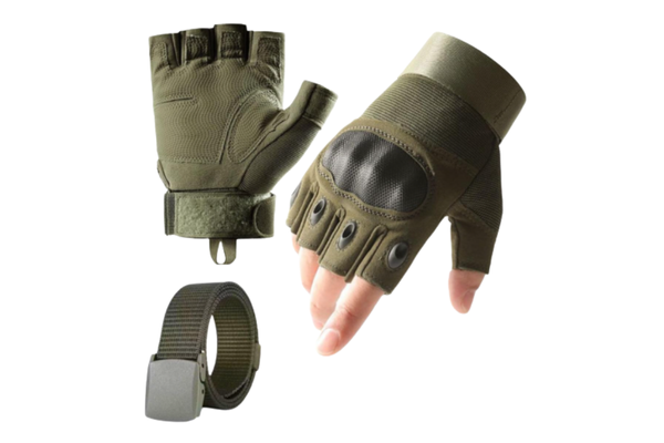 Luva Tatica Meio Dedo Militar Airsoft Paintball Motociclista