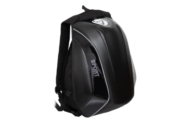 Mochila Moto Grande Aerodinamica Impermeavel Porta Capacete Efeito Fibra de Carbono Qualidade Premium