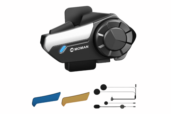 Moman Intercomunicador para motocicleta, fone de ouvido para capacete de motocicleta