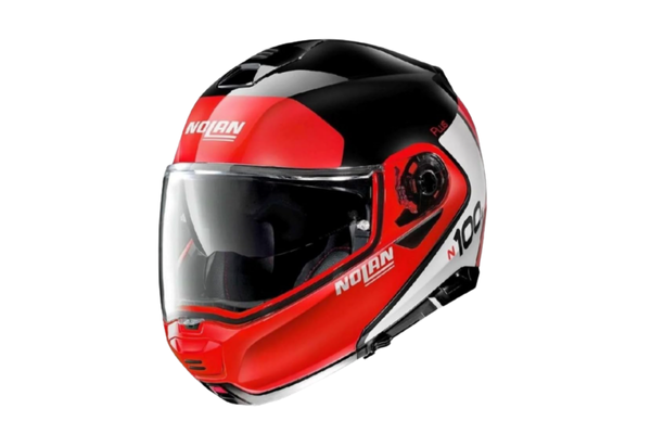 Nolan N100-5, Capacete Adulto Unissex, Preto/Vermelho (Black/Red), Médio