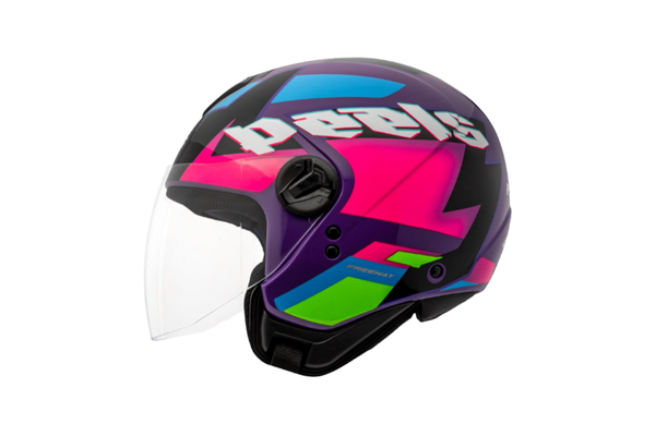 Peels Capacete Moto Aberto Freeway Hype Roxo/Pink 58