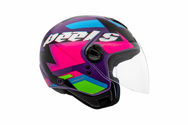 Peels Capacete Moto Aberto Freeway Hype Roxo/Pink 62
