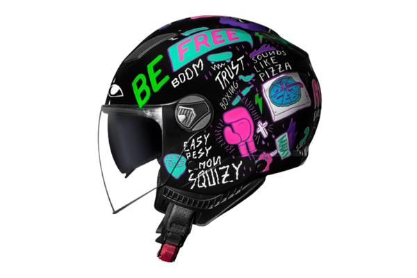 Capacete Masculino Aberto Norisk Orion Free Preto Oculos