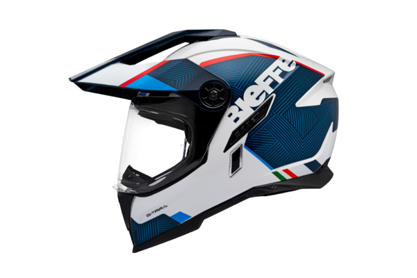  Capacete de moto Masculino Bieffe B-Trail Frontier Azul