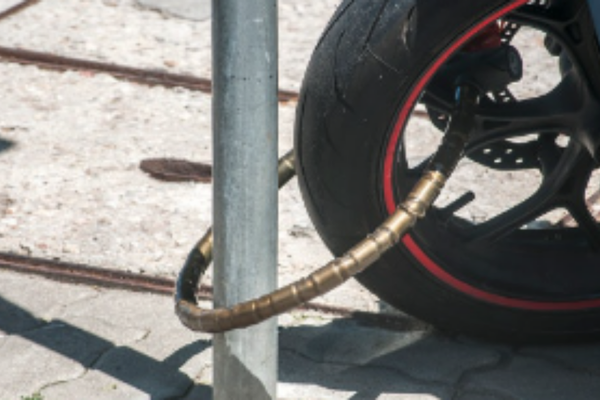 Cadeado articulado com corrente para moto