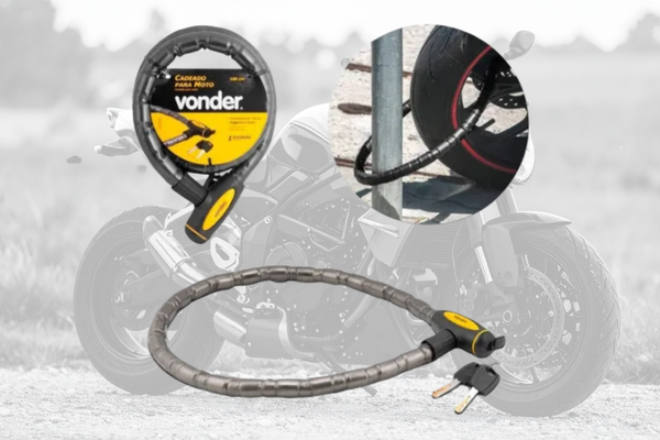 Corrente Cadeado Antifurto Moto Estepe Portao Vonder